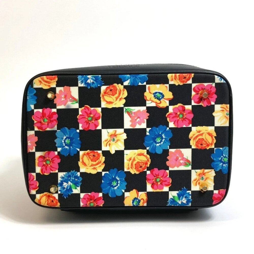 Versace Floral Pattern Total Pattern Hand Bag Van… - image 5